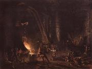 John Webber Foundry of gun oil painting